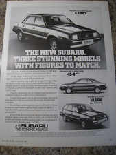 SUBARU ECONOMIC MIRACLE GLF SALOON DL ESTATE CAR 1980 ADVERT A4 SIZE FILE 15