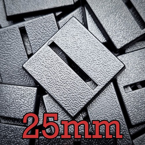 25mm square parallel slotted - square,