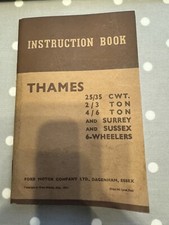 Instruction Book Thames 25/35 CWT 2/3 Ton 6-wheelers Ford 1941 Original Vintage