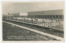 Butlins Holiday Camp Skegness Roller Skating Rink Real Photo RPPC Postcard 1950s