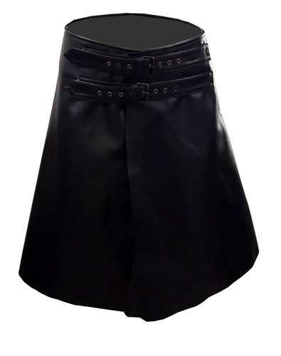 Mens black leather gladiator - black,