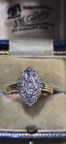 Antique diamond ring 18ct - diamond,