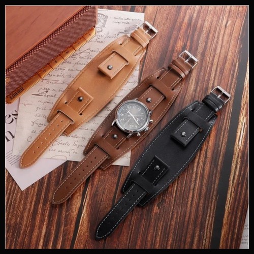 Vintage bund leather watch - leather,