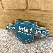 Original LEYLAND DIESEL ENGINE Bus/Coach Badge Plate Sign Vintage Retro