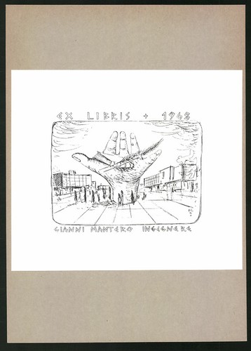 Bookplate gianno mantero - bookplate,