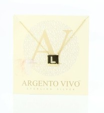 Argento Vivo 146464 Gold 'L' Cubic Zirconia Initial Pendant Necklace