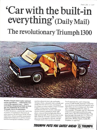 1968 advert for - 1968, triumph