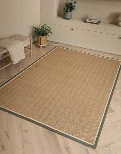 Bordered jute hallway - bordered, runner