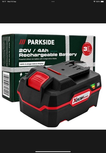 Parkside 20v 4ah battery - parkside,
