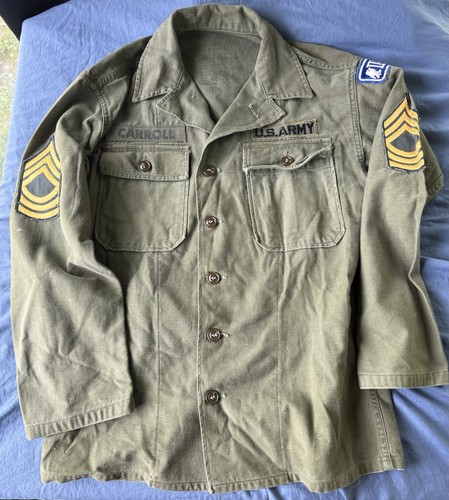 Vietnam era fatigue shirt size - fatigue,