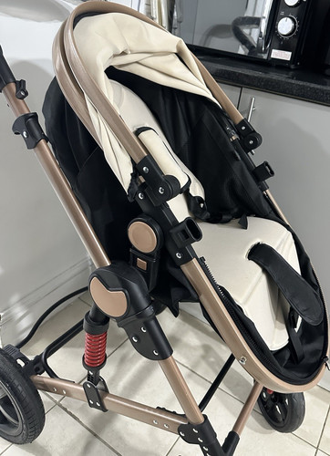 Beige black baby travel system - beige/black,