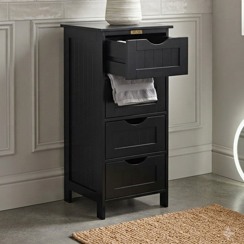 Black freestanding wooden - black,