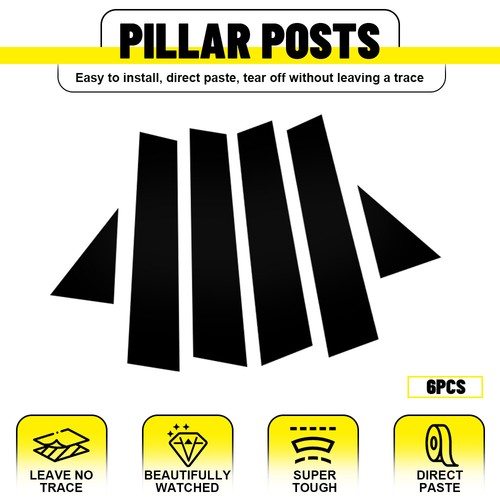 Gloss black window trim pillar - gloss,