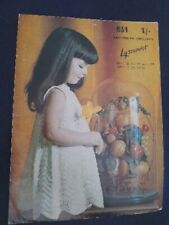 Vintage Twilleys Knitting Pattern 631. Girls Dress.  20-24" Lyscordet 