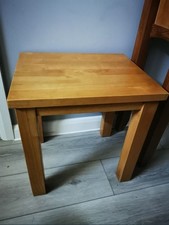 contemporary solid rubber wood side table part of a nest nesting 
