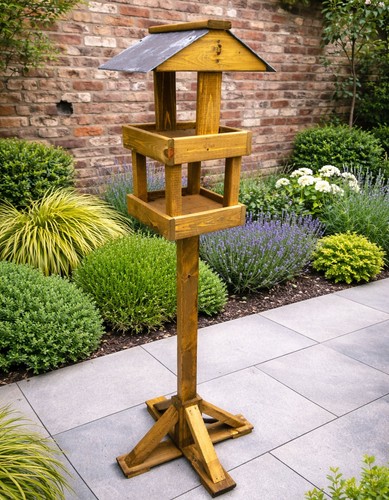 Wooden bird table - bird, multi