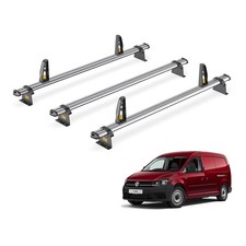 VW Caddy Roof Rack for 2015-2020 Maxi 3x Roof Bars + Loadstops Van Guard Trade