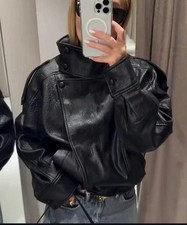 Zara viral black faux leather - zara,