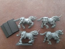 Warhammer Chaos Knights Knight Horses x 4 Slaves To Darkness