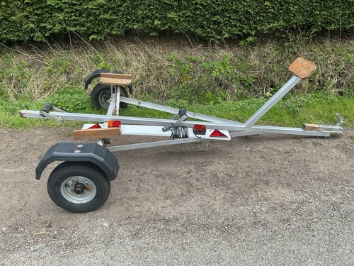 Boat trailer - boat, trailer.