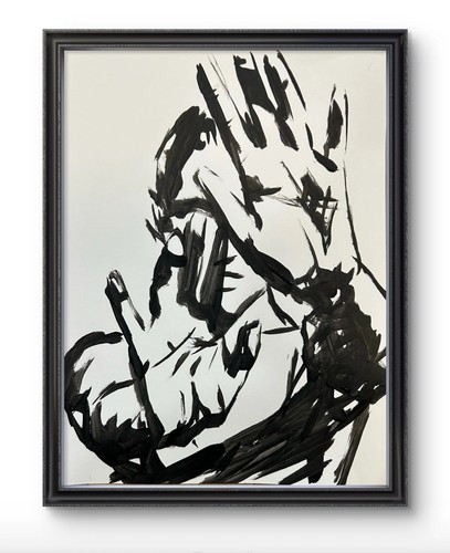 Original abstract woman - abstract, hands