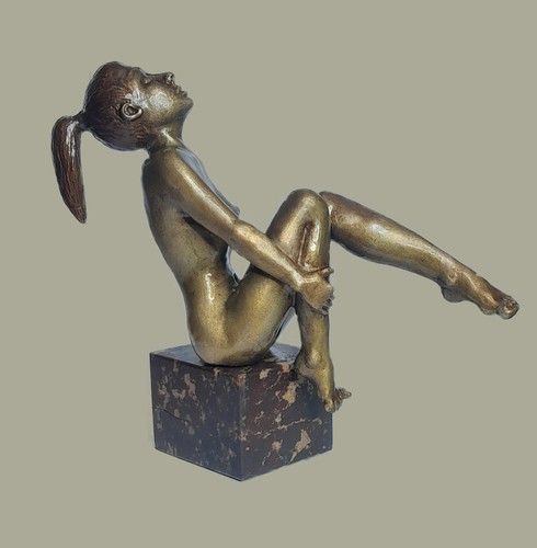 Bronze sculpture nude - bronze, a