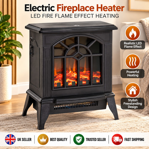 Electric fireplace heater led - fireplace,