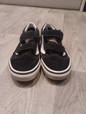 Unisex Childs Size 1 old school Vans Black&White (Excellent Condition)