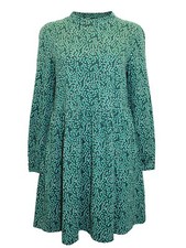 Ex Seasalt Dress size 8 10 12 14 16 18 20 green SELVEN Leaf Sprig Dark Fern