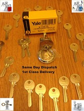 Yale ERA Rim Cylinder Brass Polished Chrome Satin Lock Door 100 Keys 0r More