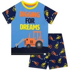 Digger Pyjamas Kids Boys 18 24