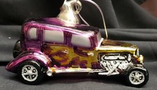 MORGUE sale: Department 56 Mercury Glass Hot Rod with Original box RETIRED MINT