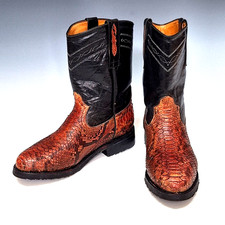 Vintage Marquez de Leon 1980s Genuine Snake skin Western Cowboy Boots UK Size 8