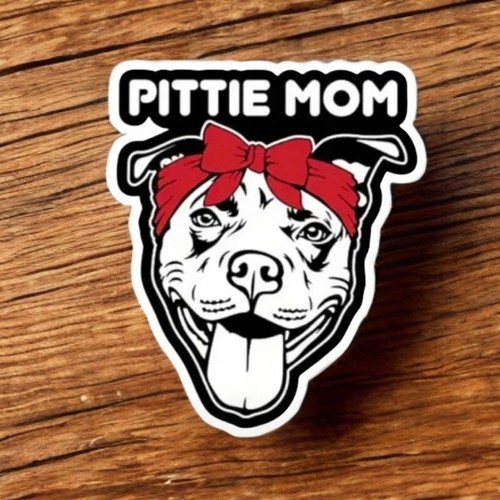 Decal pittie mom american - pittie,