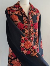 Vintage 90s ds 70s boho embroidery suzani Indian jacket shirt blazer 10 12 Med 