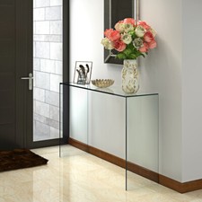 Crystal Clear Glass Console