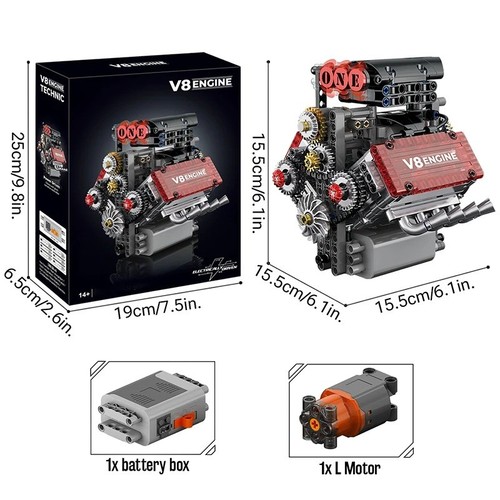 478pcs engine technical - v8,
