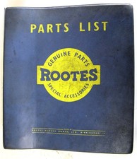 HILLMAN Super Minx Illustrated Car Spare Parts List 1962 #6600895