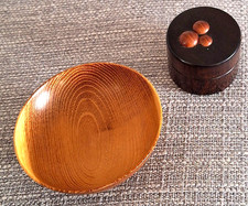 VINTAGE TREEN HANDMADE BOX AFRICAN BLACKWOOD MIKE FITZ & DISH S. BROADLEY 1987