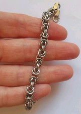 Sterling Silver Byzantine Link Bracelet . R39L