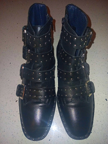 Topshop amy black leather - black,