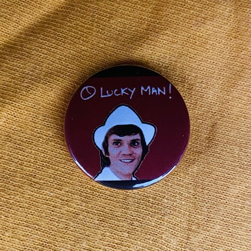 Lucky man 25mm pin - man, badge