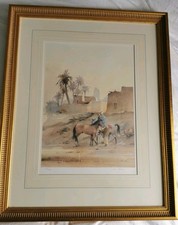 David Howell Signed Limited Edition Print  124/250 Arabian Village Scene Horses