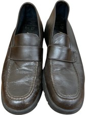 Footglove brown leather - leather, slip
