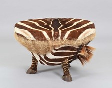 Zebra Hide Drum Table