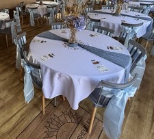 106 Pale Blue Chair Ribbons Sashes Wedding Party Decoration Chair Bows