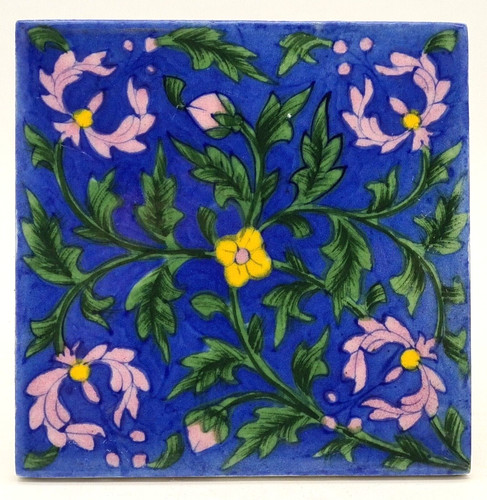 Fireplace tile hand - hand, painted