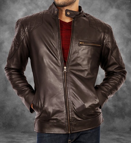 Mens leather jacket - designer, j