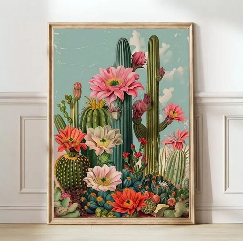 Mexican cactus flower - flower, retro