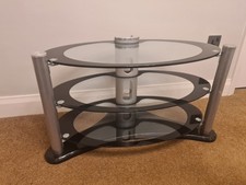 Glass 3 Three Shelf Tier TV Stand Unit Cabinet for upto 50 Inch TVs